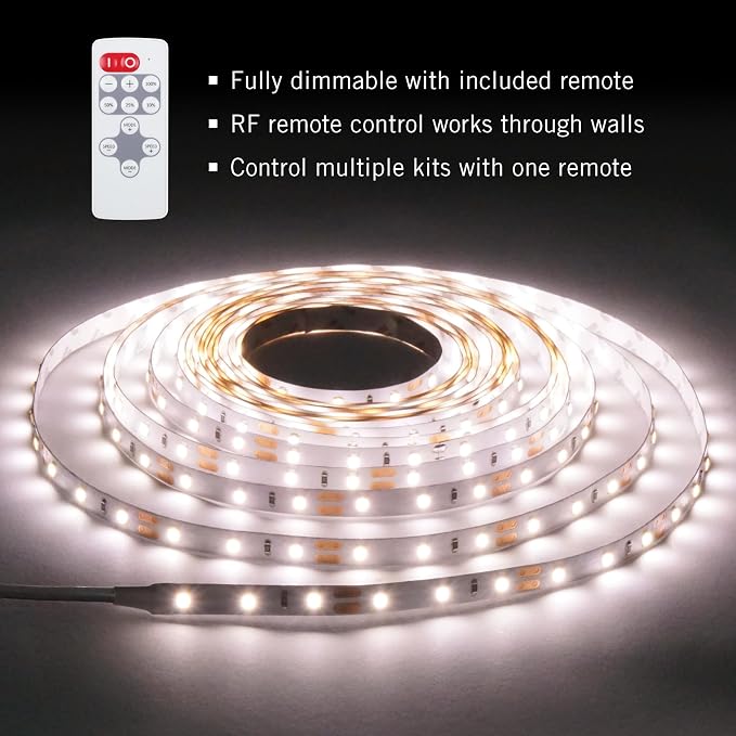 Armacost Lighting 421500 RibbonFlex Soft White LED Tape Light Kit with Remote, 16 ft, 3000k
