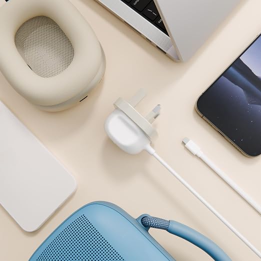 Twelve South PowerCord All in One 30W USB-C Fast Charger, Dune, 4ft | One Cable to Charge Your USB-C Devices, Simplifies Charging from Wall to Device, Fast Charger for iPhones, Tablets, Laptops