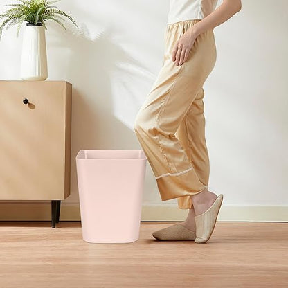 Trash Can - Small Waste basketbin - 1.8 Gallon- for Office,Home,Bathroom,Kitchen - Khaki