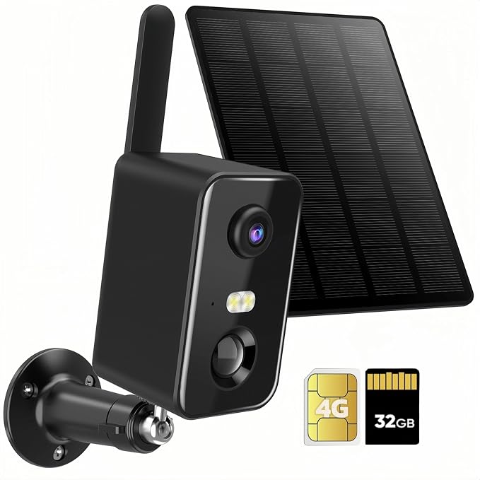 No WiFi Security Camera, Solar Outdoor Camera Wireless With Memory card