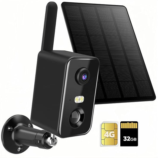 No WiFi Security Camera, Solar Outdoor Camera Wireless With Memory card