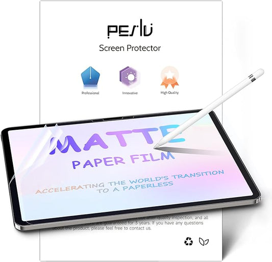 Peslv 2 Pack Like Paper Screen Protector for iPad Air 13 Inch (2024-2026, M2 M3 M4), Matte Anti Glare PET Film/Blue Light Filter Eye Protection Cover/Drawing & Writing Feel Like on Paper