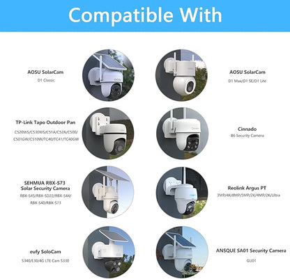 Magnetic Mount Compatible with eufy Security Solocam S340/E30/E42/4G LTE Cam S330/ E330 (Professional) Camera (White)