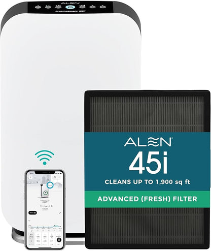 Alen 45i HEPA Air Purifier, Advanced Filter, Covers 1,900 Sq Ft