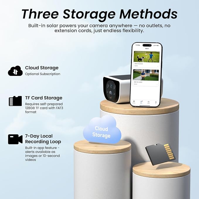 Cinnado 2K Security Cameras Wireless Outdoor with App Control, S1 1 Pack