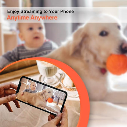 XXAXX WiFi 4K Ultra HD Camera, Video Cam with Detection, App Control, Cloud & SD Storage, 800mAh Battery, Video-only