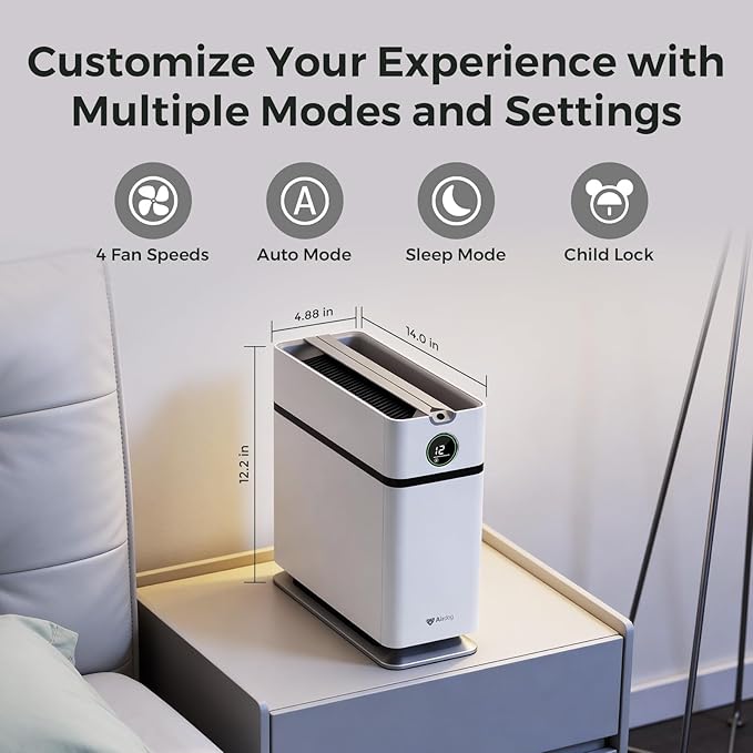 Airdog X1+ Air Purifier for Home,TPA Technology Up to 20X More Effective than HEPA,Portable Air Cleaner for RV with 3 Modes, App Control for Allergens, Pollutants, Smoke, Dust