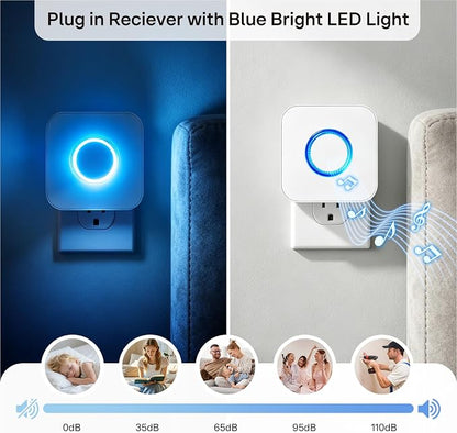4 in 1 Smart WiFi Door Chime When Door Opens Entry Alarm for Security/Kids
