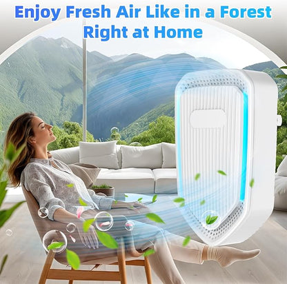 2026 Air Ionizers for Home & Dust Mites,Plug In Air Purifier Negative Ion Generator,Portable Quiet Filterless Air Freshener Odor Eliminator for Office Kitchen,Mini Air Cleaner for Pet Odor,Smoke Smell