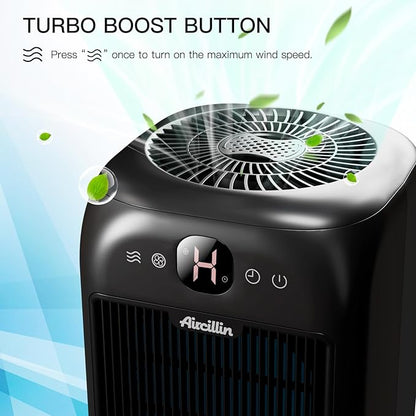Aircillin 2-Pack Air Purifiers for Home Large Room Up to 908 Sq Ft Each One, HEPA Air Purifiers for Bedroom with Aromatherapy, HEPA Filter for Smoke, Pet Dander, 99.9% of 0.1 Microns Particles Black