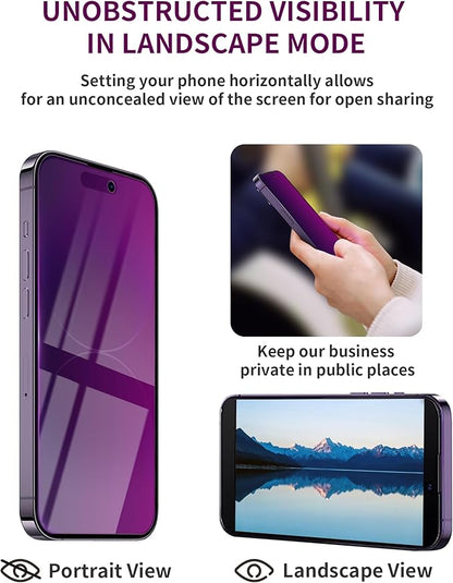2 Pack Privacy Screen Protector for iPhone 12/12 Pro Tempered Glass 6.1'' Private Saver Anti-Spy Anti-Blue Light Eye Protection Anti-Scratch Full Coverage No Bubble