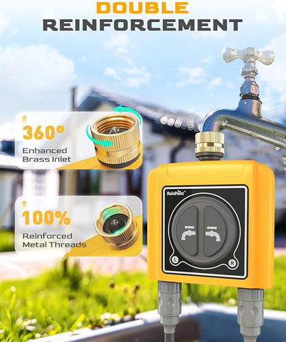 RAINPOINT WiFi Water Timer, Brass Inlet & Outlet,No WiFi Hub, 2.4Ghz WiFi Compatible, TWG004WRF Hub (Lot >202108)