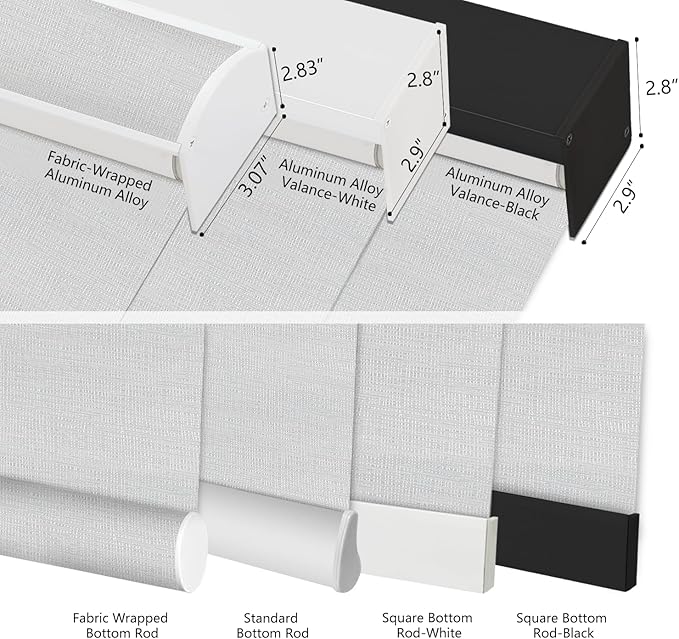 Aprilsmart Motorized Blinds with Remote,Compatible with Apple HomeKit Alexa Google Home- Voice and app Control,Motorized Roller Shades 100% Blackout Custom Size(Westray Blanc-04)