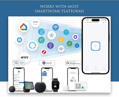 Blütezeit WiFi Module for MJ Sliding Gate Openers (MJ300/MJ400) with Push Button, Smart App Control, Alexa/Google/Siri Compatible, 2.4GHz Single-Button Cycle