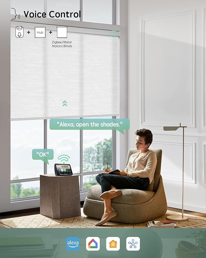 Yoolax Zigbee Matter Smart Hub, Gateway Smart Hub Compatible with Alexa and Google Home Assistant, App Remote Control, Voice Control(for Zigbee Motor)