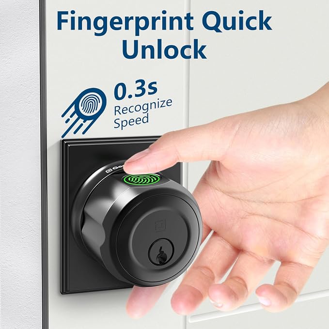 GeekTale Fingerprint Deadbolt Lock with APP, Smart Deadbolt for Front Door