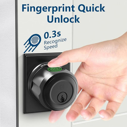GeekTale Fingerprint Deadbolt Lock with APP, Smart Deadbolt for Front Door