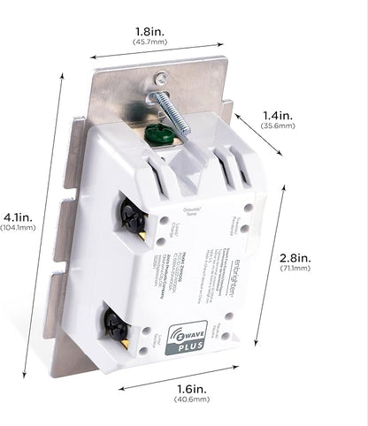 Enbrighten Z-Wave Plus Fan Control, Works with Alexa, Google Assistant, 3-Way Compatible, ZWave Hub Required, Repeater/Range Extender, Smart Ceiling Fan Control, Smart Switch, White & Almond, 14314