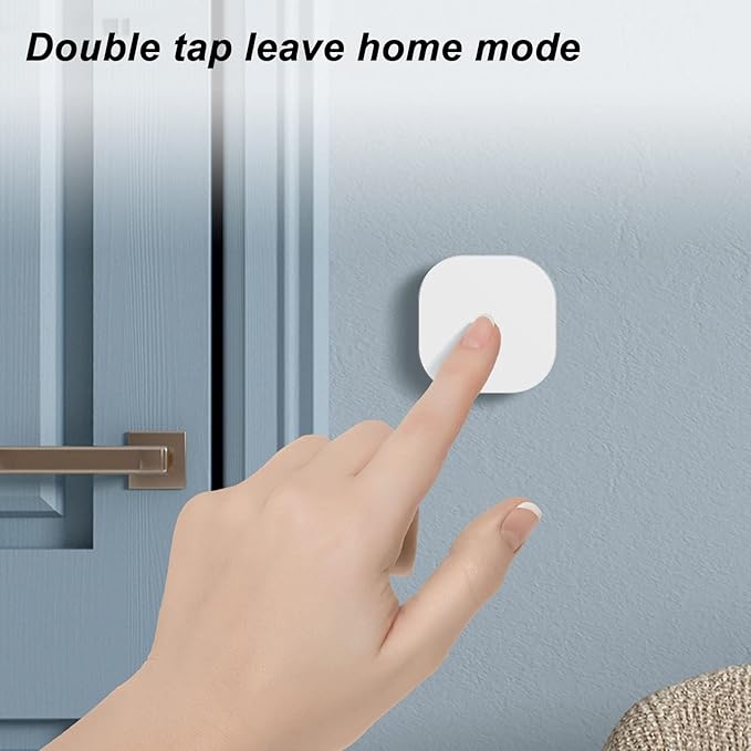Wireless Remote Scene Switch Compatible with ZigBee Light Systems - One Key Controller for Smart Automation - Wall Mount Design with 100,000 Cycle Mechanical Life