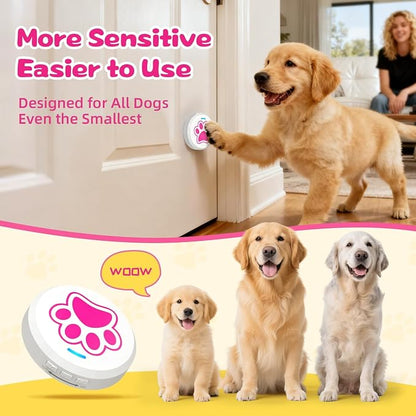ChunHee Dog Bells to Go Outside – Bell for Dogs to Ring to Go Potty | Dog Door Bell with 5 Adjustable Volume & 36 Ringtones | Chew-Proof Dog Potty Bell | Bells for Dog Training to Go Outside