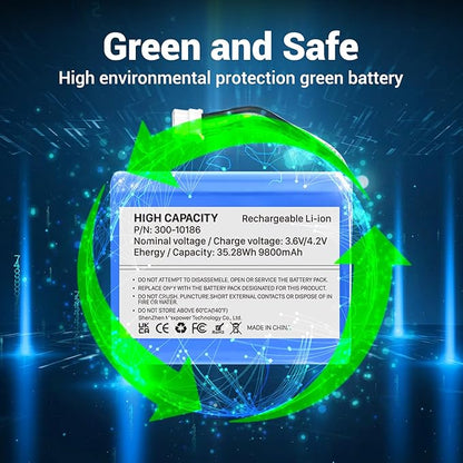 300-10186 Battery, [2026 Upgraded] 9800mAh Super High Capacity 0 Cycle Li-ion Replacement Battery for ADT Command Smart Security Panel ADT7AIO-1, ADT5AIO-2, ADT5AIO-3