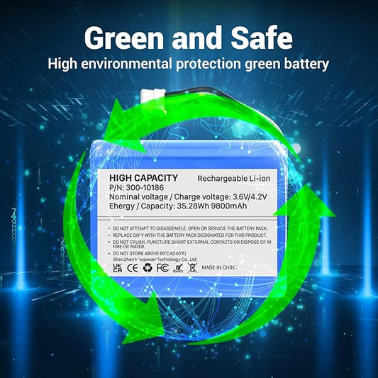 300-10186 Battery, [2026 Upgraded] 9800mAh Super High Capacity 0 Cycle Li-ion Replacement Battery for ADT Command Smart Security Panel ADT7AIO-1, ADT5AIO-2, ADT5AIO-3
