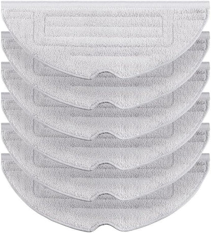 6 Pcs Mop Cloth Pad for Roborock S8 / S8+ / S7 MaxV Ultra / S7 Pro Ultra / VibraRise Mopping Pad Replacement Accessory (Light Gray)