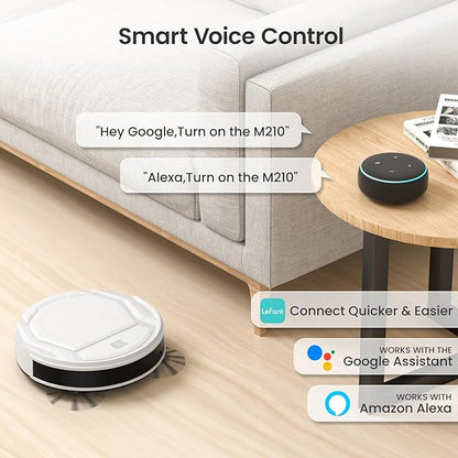 Lefant M310 Robot Vacuum Cleaner, 4500Pa Powerful Suction, PreciSense Obstacle Avoidance, Slim, Quite, 160 Mins Self-Charging Robotic Vacuums, WiFi/App/Voice, Ideal for Pet Hair Hard Floors, Gray