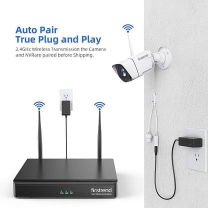 Firstrend Wireless Security Camera System,8CH Wireless NVR System