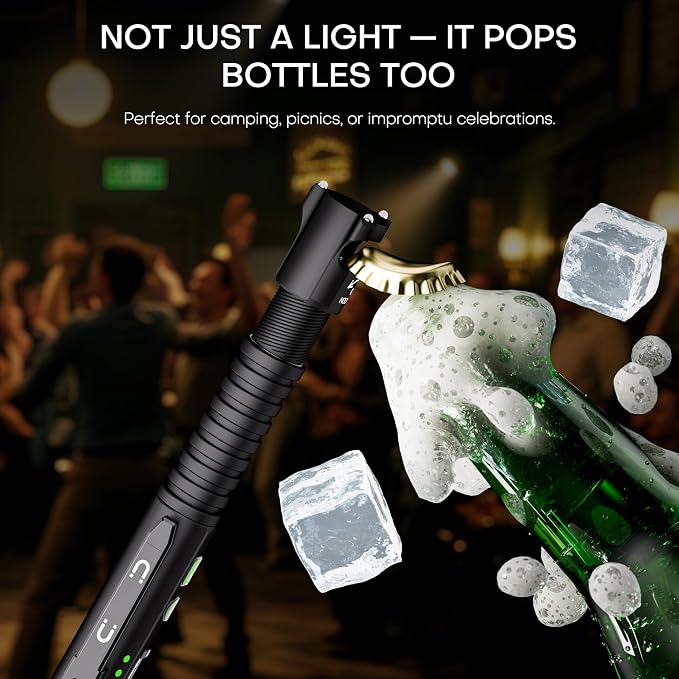EDC Flashlight Rechargeable,800 Lumen Small Flashlight with Magnetic Clip & Base, 11 Modes LED Flashlight,Glass Breaker&Bottle Opener, USB-C Flashlight for Working,Home and Emergency