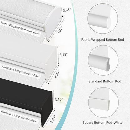 Aprilsmart Motorized Blinds with Remote,Light Filtering Motorized Roller Shades Work with Apple Homekit,Alexa,SmartThings,Google Home,Customize Blinds(TREEBARK WHITE-70)