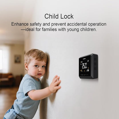 Smart WiFi Thermostat for Home, Programmable Thermostat 3H/2C for Heat Pump & Conventional Systems, Tuya App Control, Compatible with Alexa & Google Assistant