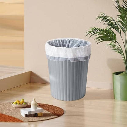 Versatile 2 Gallon Plastic Trash Can - The Compact Bin for Bathroom, Kitchen, or Home Office - Grey