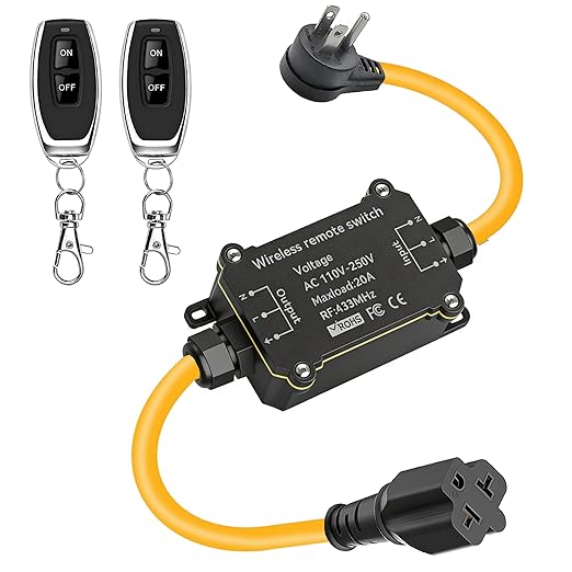 Outdoor Wireless Remote Control Outlet,AC110V Remote Control Power Switch