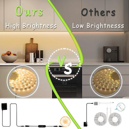 4000k 10 Foot Led Strip Lights for Bedroom Dimmable 10 FT 180 LEDs Rope Light Flexible Super Bright White Tape Lights for Ceiling Room Home Decor Luces LEDs for DIY Living Room Kitchen Vanity