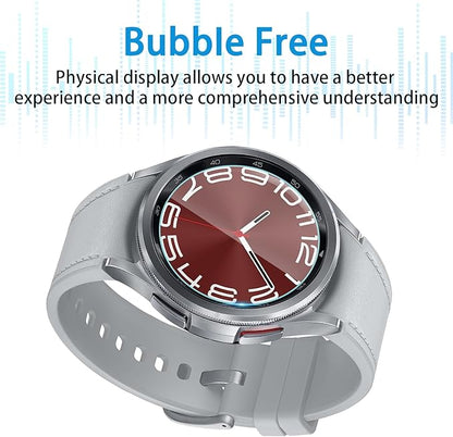 Suoman 4-Pack for Samsung Galaxy Watch 6 Classic 43mm Screen Protector, [Anti-Scratch] 2.5D 9H Ultra-thin Tempered Glass Screen Protective Film