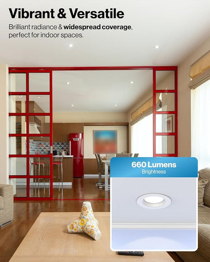 Sunco 10 Pack 4 Inch LED Recessed Lights, Retrofit Can Light for Ceiling, Baffle Trim, 660 LM, 11W (60W Equivalent), 5000K Daylight, Dimmable, Damp Rated ETL