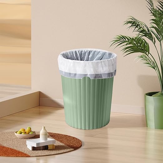 Small Platic 2 Gallon Trash Can - Compact Wastebin for Bathroom, Kitchen, Office, Home Use - Purple