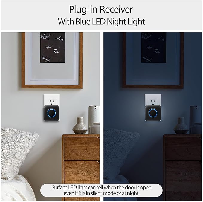 Satisure Wireless Doorbell Chime Video Doorbell Extender - Compatible with Blink Video Doorbell and Blink Video Doorbell (2nd Gen) (1 Video Doorbell Extender 2 Receiver）