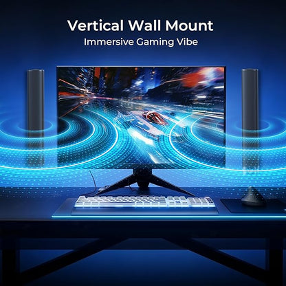 Sound Bar for Smart TV, Soundbar with Bluetooth/ARC/Opt/AUX Connect, Auto Volume Boost, 3 Equalizer Modes, 2 in 1 Detachable Soundbar for TV/PC/Gaming/Projectors