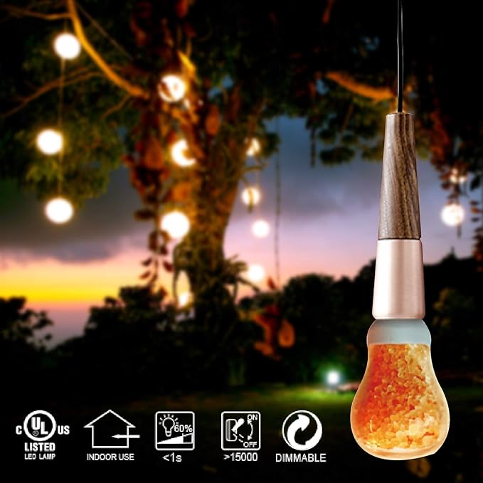 WBM Care Smart E26 Led Light Bulb 7 Watt Himalayan Salt Bulb 30000 hrs Life Dimmable Led Light Bulb Pack of Pink, Unflavored, 4 Count (Pack of 4)