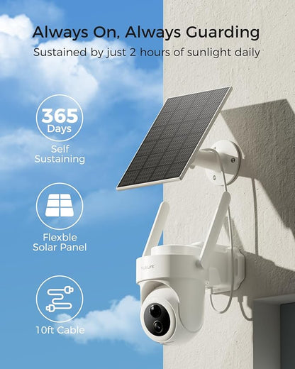 MUBILIFE M802 Add-on Camera, Requires Home Security System, Solar Powered, Maximum 6 Cameras per Station