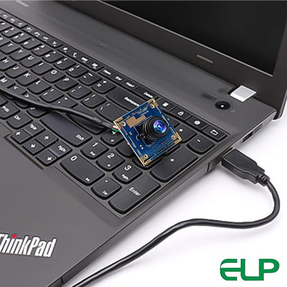 ELP 16mp Wide Angle USB Camera for Computer 180degree Fisheye Lens Webcam Board Mini UVC USB2.0 4K Video Lightburn Camera Module,with 3.3ft/1m Cable for Laptop, PC, Raspberry Pi, Jetson Nano