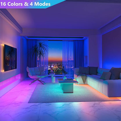WOBANE Rechargeable LED Strip Light, 2000mAH Battery Powered Color Changing Strip Lights, 6.56ft RGB Rope Lighting with Remote, Suitable for Party,Shelf,Sofa,Desk,Game,Holiday,Indoor Decoration
