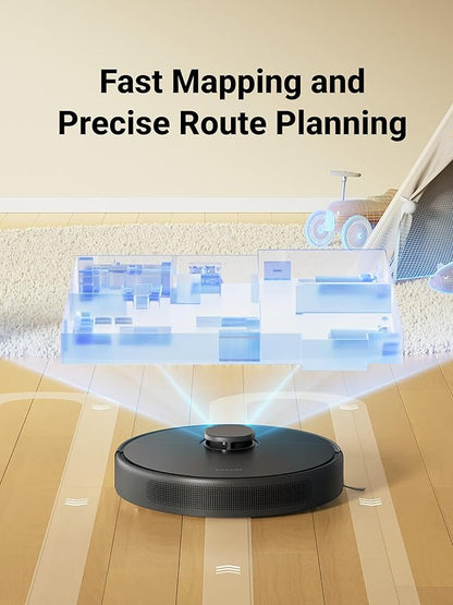 DREAME D9 Max Gen 2 Robot Vacuum and Mop Combo, LDS Navigation, 6000Pa Strong Suction Power, 240mins Runtime, 2-in-1 Sweep and Mop, WiFi, APP, Voice Control