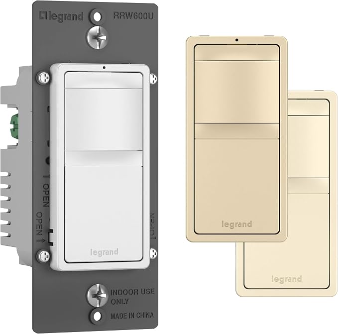 Legrand Radiant Occupancy Sensor Switch, Single Pole, Tri Color 1 Pack