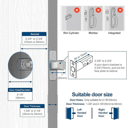 GeekTale Fingerprint Deadbolt Lock with APP, Smart Deadbolt for Front Door