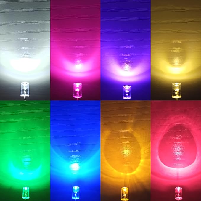 LED Light Emitting diode 3mm high Brightness LED Clear LED Light Emitting Diodes Bulb LED Lamp, 3 mm Smooth Cylindrical concave Surface (120pcs Red)