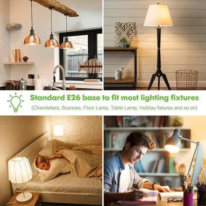 LED Light Bulbs, 100 Watt Equivalent A19 LED Bulbs, 13W 3000K Soft White 1500 Lumens Non-Dimmable Bright E26 Edison Medium Screw Bulbs for Home Bedroom Kitchen Living Room Office Lamp, 10-Pack