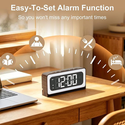 Clock Camera, 2K Wireless Indoor Camera, 2.4G & 5GHz Dual Band WiFi, Indoor Security Camera for Baby Pet Monitor, Color Night Vision, Motion Alerts, Remote View,3-Level Night Light